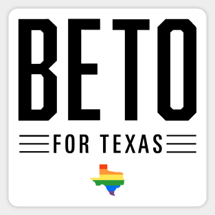 LGBTQ Beto O'Rourke For Texas 2024 | Beto Orourke 2022 Texas Governor | LGBT Gay Pride T-Shirt Sticker